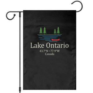 Lake Ontario Canada Canoe Map Coordinates Garden Flag Outdoor Camping Nature Lover Gift