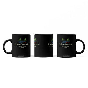 Lake Ontario Canada Canoe Map Coordinates Coffee Mug Outdoor Camping Nature Lover Gift