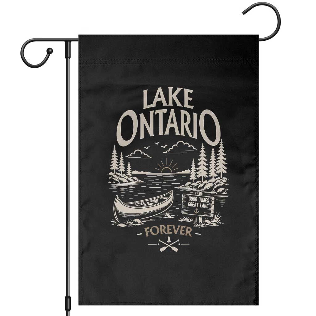 Lake Ontario Good Times Great Lake Forever Garden Flag Canoe Camping Outdoor Gift