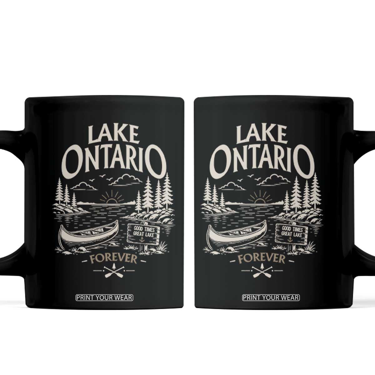 Lake Ontario Good Times Great Lake Forever Coffee Mug Canoe Camping Outdoor Gift
