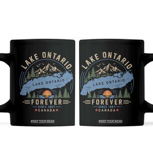 Lake Ontario Forever Since 1867 Coffee Mug Canada Map Crest Vintage Great Lakes Gift