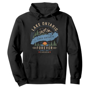 Lake Ontario Forever Since 1867 Hoodie Canada Map Crest Vintage Great Lakes Gift