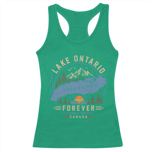 Lake Ontario Forever Since 1867 Racerback Tank Top Canada Map Crest Vintage Great Lakes Gift