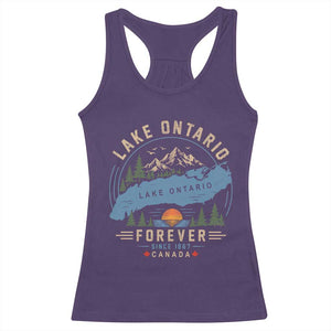 Lake Ontario Forever Since 1867 Racerback Tank Top Canada Map Crest Vintage Great Lakes Gift