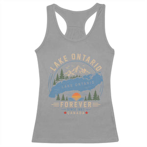 Lake Ontario Forever Since 1867 Racerback Tank Top Canada Map Crest Vintage Great Lakes Gift