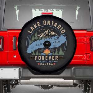Lake Ontario Forever Since 1867 Spare Tire Cover Canada Map Crest Vintage Great Lakes Gift