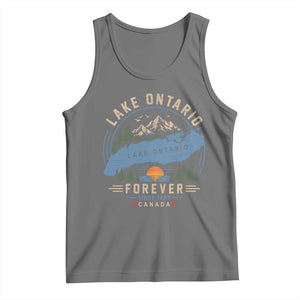 Lake Ontario Forever Since 1867 Tank Top Canada Map Crest Vintage Great Lakes Gift