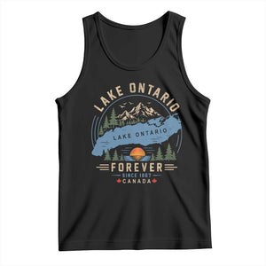 Lake Ontario Forever Since 1867 Tank Top Canada Map Crest Vintage Great Lakes Gift