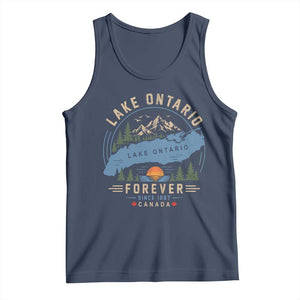 Lake Ontario Forever Since 1867 Tank Top Canada Map Crest Vintage Great Lakes Gift