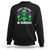 Green Turquoise Alien Face Sweatshirt Funny I Don't Believe In Human TS02 Black Printyourwear