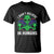 Green Turquoise Alien Face T Shirt Funny I Don't Believe In Human TS02 Black Printyourwear