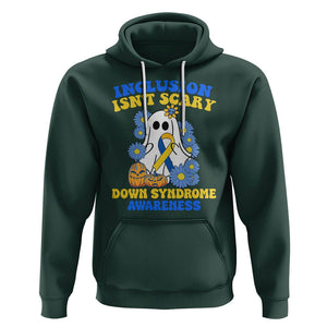 Down Syndrome Awareness Hoodie Inclusion Isn't Scary Halloween Ghost Boo Sheet Support Squad TS02 Dark Forest Green Printyourwear