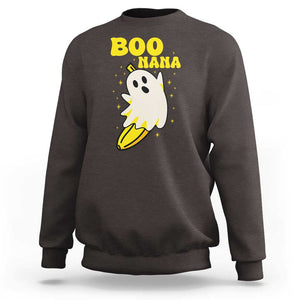 Boonana Funny Banana Ghost Halloween Costume Banana Lover Sweatshirt TS02 Dark Chocolate Print Your Wear