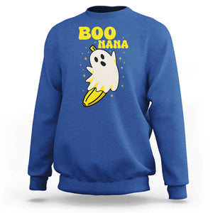 Boonana Funny Banana Ghost Halloween Costume Banana Lover Sweatshirt TS02 Royal Blue Print Your Wear