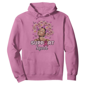 Breast Cancer Awareness Hoodie Support Squad Black Afro Women Pink Ribbon Sunflower TS02 Azalea Printyourwear