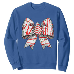 Coquette Bow Christmas Tree Cake Sweatshirt Xmas Vibes TS02 Royal Blue Print Your Wear