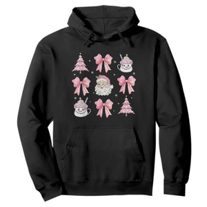 Pink Christmas Coquette Bow Hoodie Santa Festive Xmas Vibe TS02 Black Print Your Wear