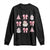 Pink Christmas Coquette Bow Long Sleeve Shirt Santa Festive Xmas Vibe TS02 Black Print Your Wear