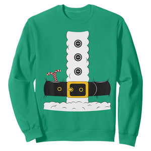 Santa Claus Suit Costume Sweatshirt Retro Festive Christmas Vibe TS02 Irish Green Print Your Wear