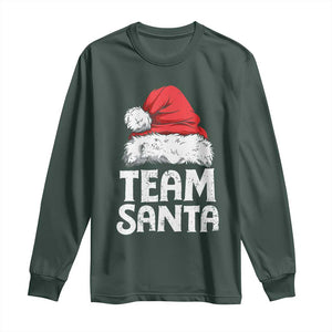 Team Santa Long Sleeve Shirt Christmas Squad Family Matching Pajamas TS02 Dark Forest Green Print Your Wear