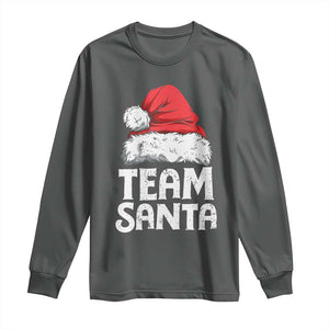 Team Santa Long Sleeve Shirt Christmas Squad Family Matching Pajamas TS02 Dark Heather Print Your Wear