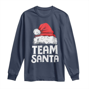 Team Santa Long Sleeve Shirt Christmas Squad Family Matching Pajamas TS02 Navy Print Your Wear