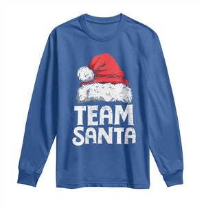 Team Santa Long Sleeve Shirt Christmas Squad Family Matching Pajamas TS02 Royal Blue Print Your Wear