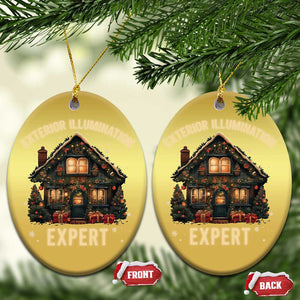 Funny Christmas Christmas Ornament Exterior Illumination Expert Xmas Lights Home Decor TS02 Oval Gold Print Your Wear