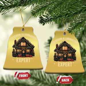 Funny Christmas Christmas Ornament Exterior Illumination Expert Xmas Lights Home Decor TS02 Bell Flake Gold Print Your Wear