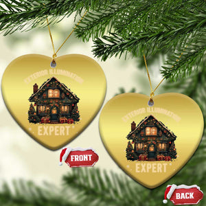 Funny Christmas Christmas Ornament Exterior Illumination Expert Xmas Lights Home Decor TS02 Heart Gold Print Your Wear