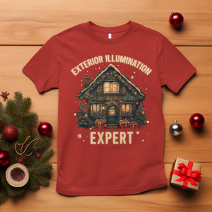 Funny Christmas T Shirt Exterior Illumination Expert Xmas Lights Home Decor TS02 Red Printyourwear