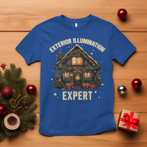 Funny Christmas T Shirt Exterior Illumination Expert Xmas Lights Home Decor TS02 Royal Blue Printyourwear