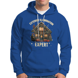 Funny Christmas Hoodie Exterior Illumination Expert Xmas Lights Home Decor TS02 Royal Blue Printyourwear