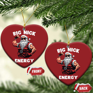 Cool Santa Claus Christmas Ornament Big Nick Energy TS02 Heart Red Print Your Wear