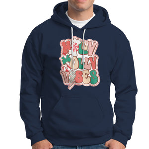 Groovy Christmas Hoodie Holly Jolly Vibes TS02 Navy Printyourwear