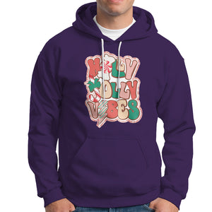 Groovy Christmas Hoodie Holly Jolly Vibes TS02 Purple Printyourwear