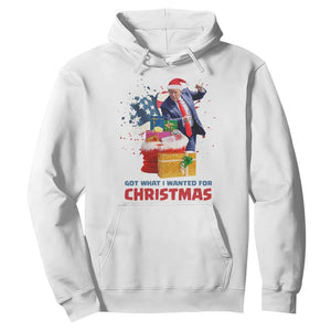 Christmas Trump Hoodie Got What I Wanted For Xmas 47th President American Flag TS02 White Print Your Wear