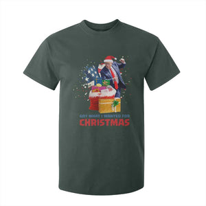 Christmas Trump T Shirt For Kid Got What I Wanted For Xmas 47th President American Flag TS02 Dark Forest Green Print Your Wear