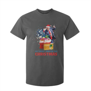 Christmas Trump T Shirt For Kid Got What I Wanted For Xmas 47th President American Flag TS02 Dark Heather Print Your Wear