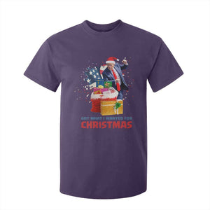 Christmas Trump T Shirt For Kid Got What I Wanted For Xmas 47th President American Flag TS02 Purple Print Your Wear