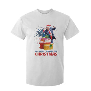 Christmas Trump T Shirt For Kid Got What I Wanted For Xmas 47th President American Flag TS02 White Print Your Wear