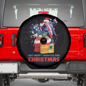 Christmas Trump Spare Tire Cover Got What I Wanted For Xmas 47th President American Flag TS02 Black Print Your Wear