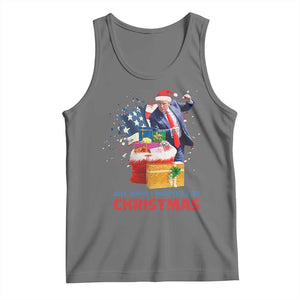 Christmas Trump Tank Top Got What I Wanted For Xmas 47th President American Flag TS02 Black Heather Print Your Wear