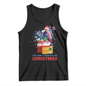 Christmas Trump Tank Top Got What I Wanted For Xmas 47th President American Flag TS02 Black Print Your Wear