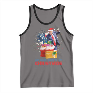 Christmas Trump Tank Top Got What I Wanted For Xmas 47th President American Flag TS02 Deep Heather Black Print Your Wear