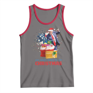 Christmas Trump Tank Top Got What I Wanted For Xmas 47th President American Flag TS02 Deep Heather Red Print Your Wear