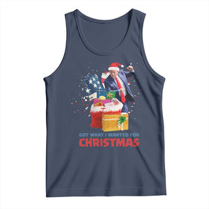 Christmas Trump Tank Top Got What I Wanted For Xmas 47th President American Flag TS02 Navy Print Your Wear