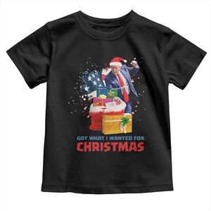 Christmas Trump Toddler T Shirt Got What I Wanted For Xmas 47th President American Flag TS02 Black Print Your Wear