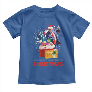 Christmas Trump Toddler T Shirt Got What I Wanted For Xmas 47th President American Flag TS02 Royal Blue Print Your Wear