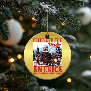 Xmas Trump Christmas Ornament Believe In The Magic Of America Make Christmas Great Again US Flag TS02 Print Your Wear